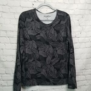 Hang Ten Women's Charcoal Long Sleeve UPF50 Swim Beach Top Size Xlarge EUC